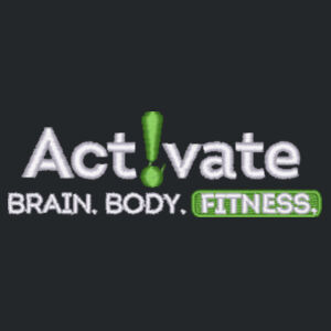 Activate Brain and Body Embroidered - Fleece Full Zip Hoodie Design